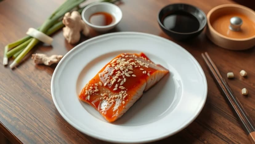Asiatisk lax med sesamfrön och soja
