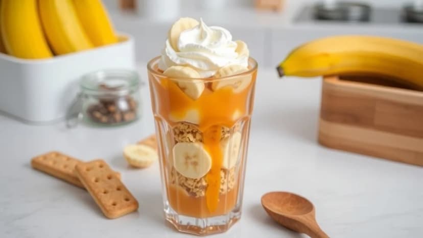 Banoffee paj i glas enkelt gjord hemma