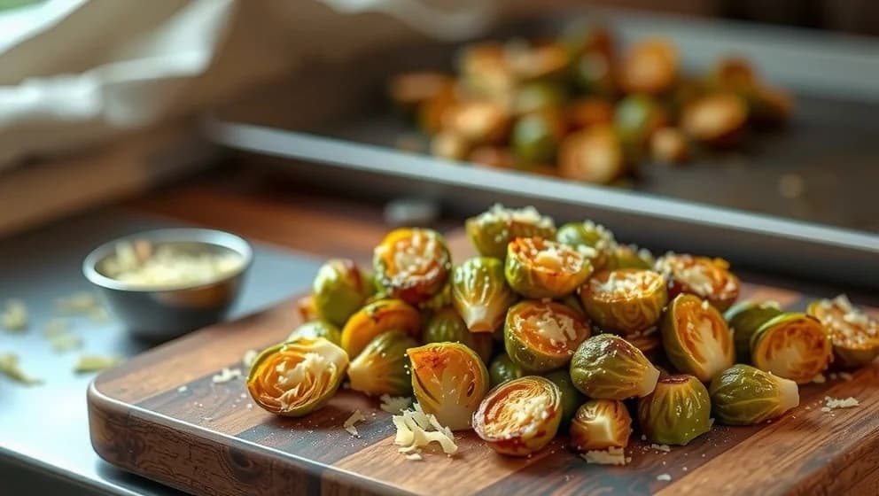 Brysselkål i ugn med parmesan