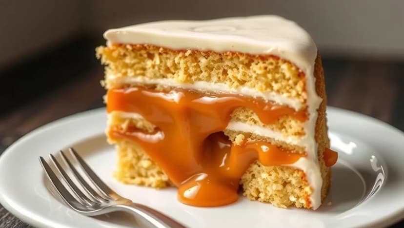 Dulce de leche kaka som smälter på tungan