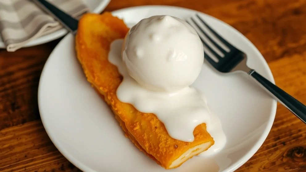 Friterad banan med glass hemma på bara fem minuter