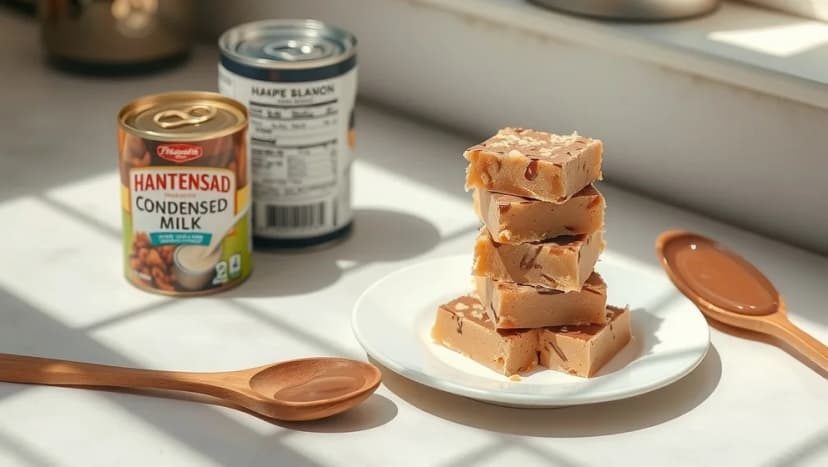 Gör enkelt hemmagjord fudge med kondenserad mjölk