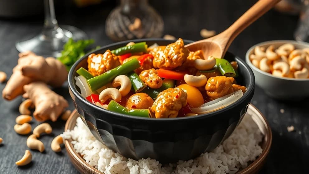 Kyckling cashew som på restaurang hemma