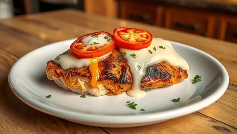 Kyckling mozzarella tomat från ugnen