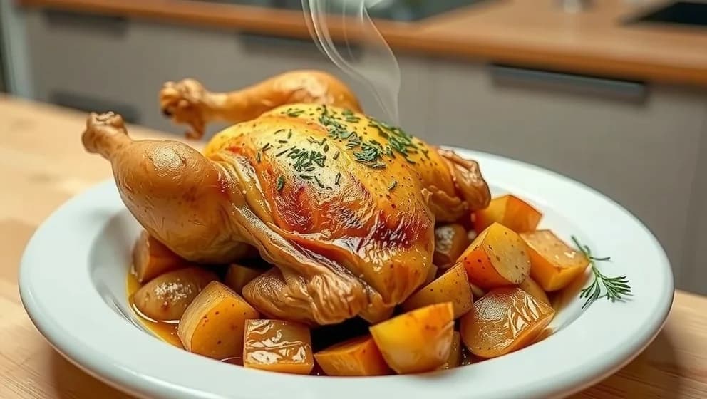 Kyckling och potatis i ugn som du aldrig har gjort