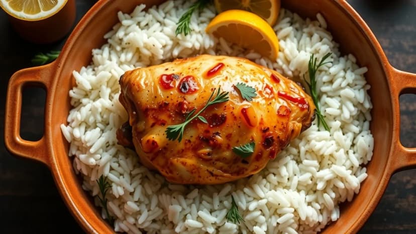 Kyckling och ris i ugn enkelt recept