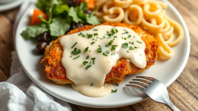 Kyckling parmesan med crème fraiche