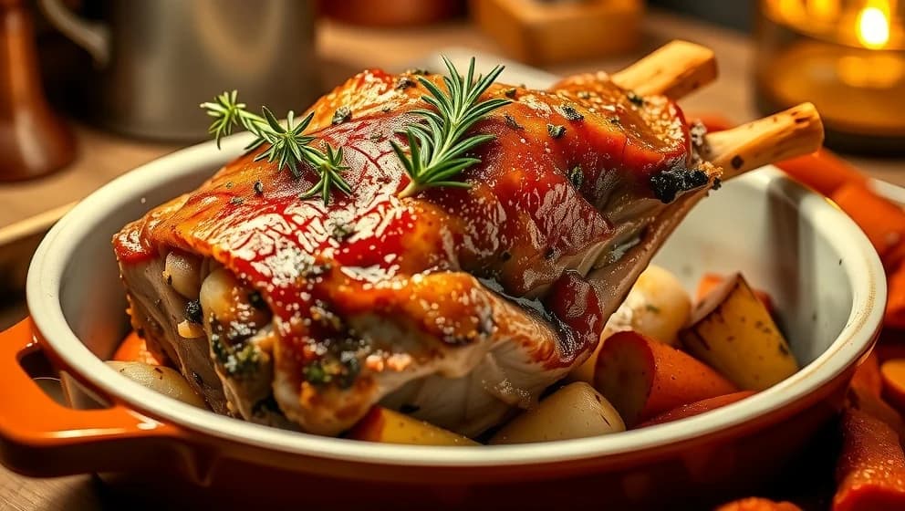 Lammstek i ugn över natten