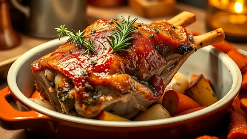 Lammstek i ugn över natten