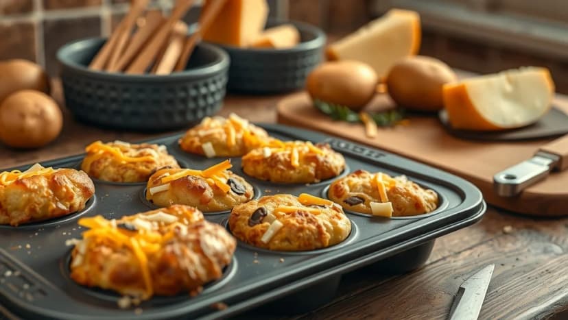 Potatis i muffinsform med västerbottenost