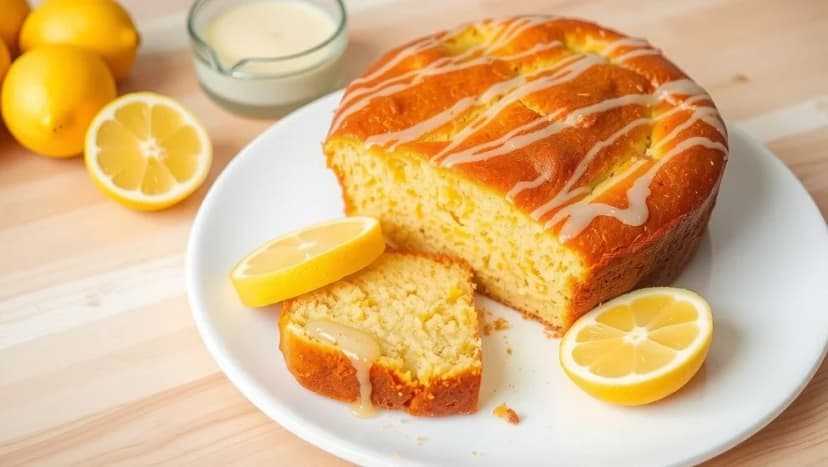Saftig sockerkaka med citron för hemmet