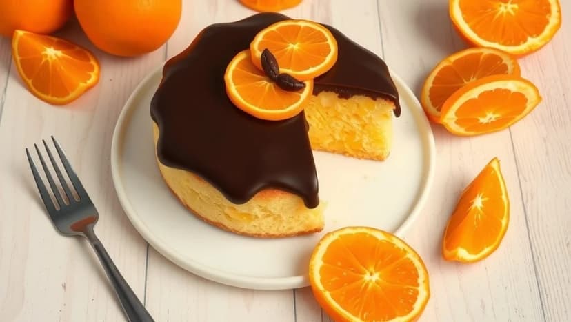 Sockerkaka med apelsin och choklad hemma