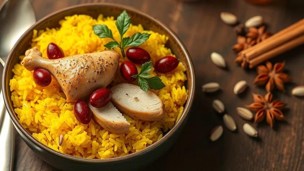 Zereshk polo ba morgh är Irans mest älskade rätt